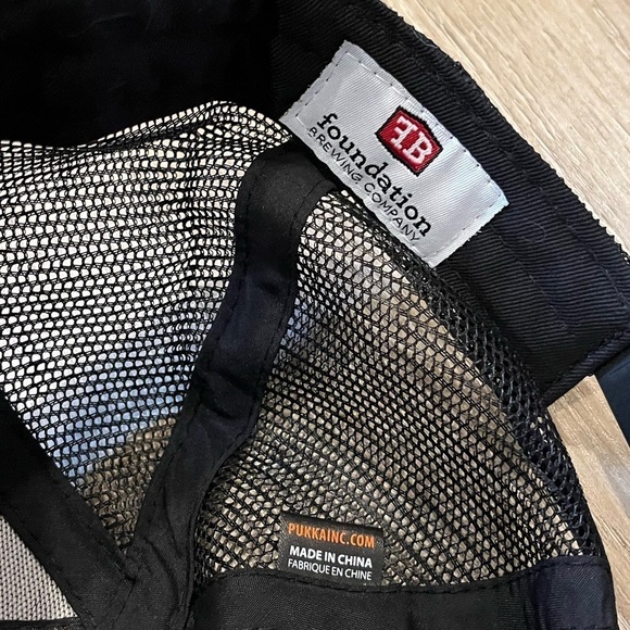 Foundation Brewing Company Maine Black and Gray Trucker Hat Ball Cap NWOT - Picture 6 of 10